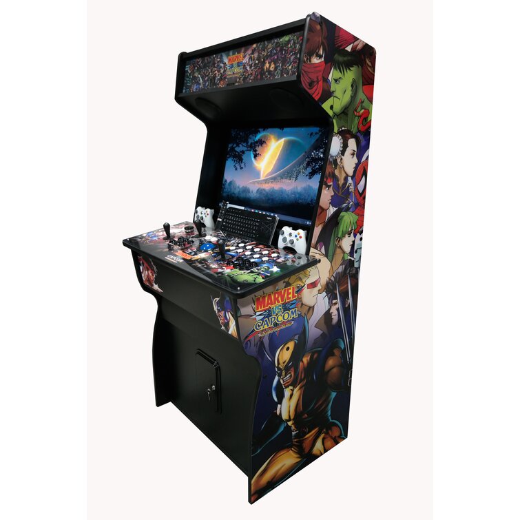 N2fun Mame/Hyperspin 4 Player Plug-in Full Size Arcade Machine with 80000  Games Included